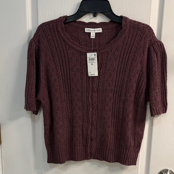 And Now This Sweaters - And Now This Women's Plum Cardigan